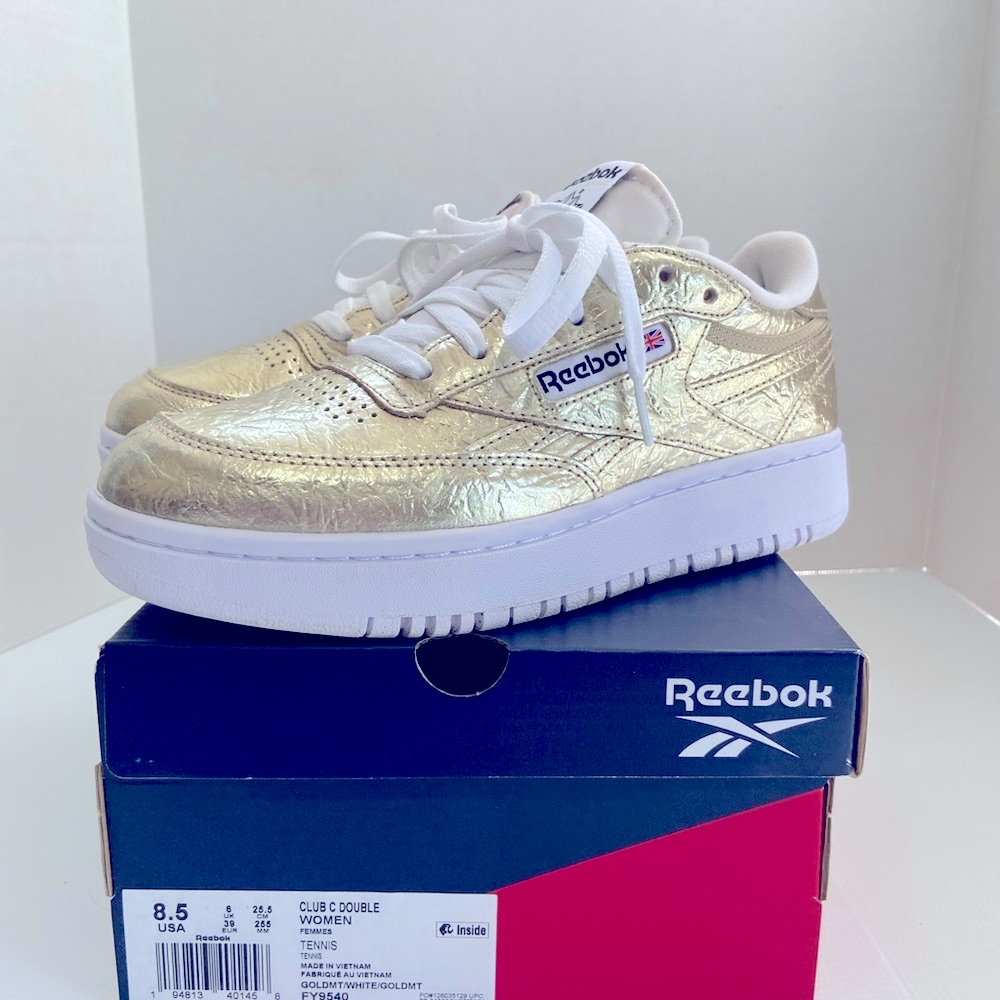 Reebok Club C Double Gold Sneaker Nwt